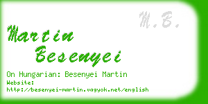 martin besenyei business card